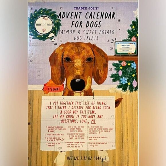 Trader Joe’s Advent Calendar for Dogs 2023 Christmas Xmas NEW TREATS - Picture 1 of 5